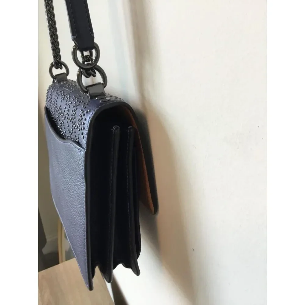 Coach Klare Crossbody in True Navy Pebble Leather w/Signature Studded Rivets